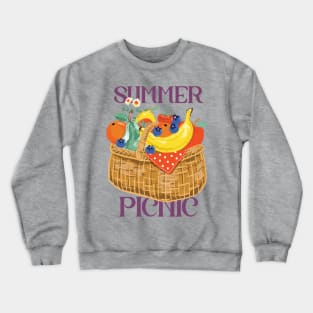 Summer Picnic Basket Crewneck Sweatshirt